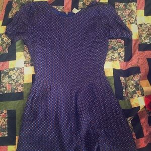 Navy short-sleeve romper